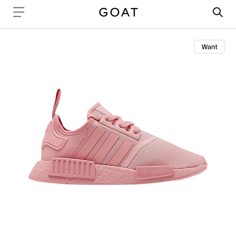 all pink nmd r1 (kid size 5, women’s 6.5)